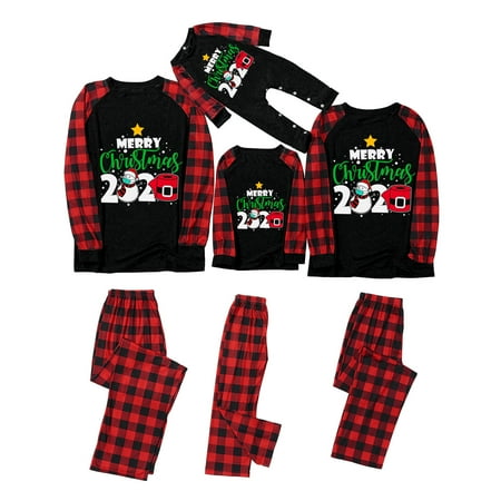 

Matching Christmas Pajamas Set for Family Funny 2022 Printed Pjs Holiday Sleepwear for Women Men Kids Boys Girls