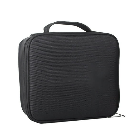 Soimiss Compact Makeup Travel Bag with Adjustable Dividers for Professionals Waterproof 1Set Black