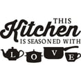 thumbnail image 5 of Inevnen This Kitchen is Seasoned with Love Wall Sticker with Coffee Tea Cups Wall Decals, 5 of 6