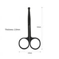 thumbnail image 2 of 1pcs Round Headpiece Nose Hair Scissors Beard Eyebrow Eyelashes Trimmer Stainless Steel Scissors, 2 of 6