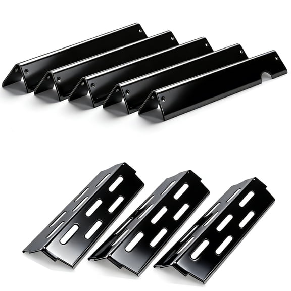 Flavorizer Bars for Weber Genesis II 300 Series Gas Grills, Replaces 66032 66795, 5‑Pack Plates & 3‑Pack Deflectors