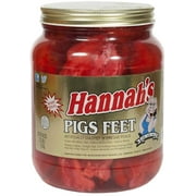 Hannahs Pickled Pigs Feet Ready to Eat Half Gallon Jar 40oz