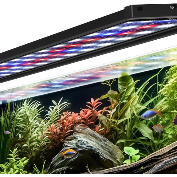 Fish Tank Light for Plants Aquarium Light with Timer 14 Colors Adjustable Full Spectrum LED Waterproof Dimmable Light for Fish Tank 47-55 Inch (45W)