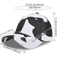 thumbnail image 3 of Women All Over Cow Print Twill Baseball Cap, JIANLAI Trendy Animal Spotted Curved Brim Dad Hat, Adjustable Back Strap Lightweight Breathable Fashion Headwear, 3 of 4