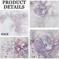 thumbnail image 5 of 2PCS 3D Flower Net Gauze Sew on Patches Beads Pearl Embroidery Accessories Mesh Trim Decor Bridal Lace Applique Embroidered Patch Floral Fabric Purple for Cloth Wedding Dress, 5 of 9