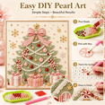 thumbnail image 2 of 2026 Christmas Tree Pearl Painting Kits for Adults, 3D Vintage Diamond Art With Frame, Bead Painting Kit Hang Wall Art Holiday Decor, Craft Lovers Ideal As A Handmade Holiday Gifts, 2 of 6