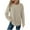 Beige, variant on UQJfacai Tunic Tops for Women Loose Fit Dressy Waffle Knit Long Sleeve Shirts Trendy Spring Fall Fashion Curved Hem Crewneck Sweaters