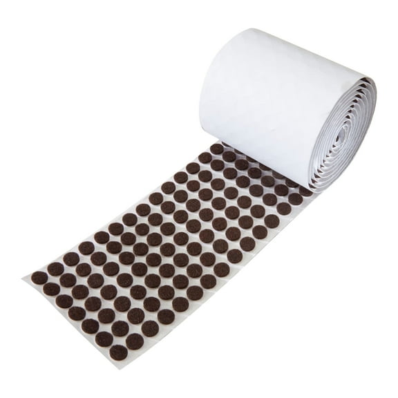 Rok Hardware Pack of 1000 Heavy Duty Self-Adhesive Brown Felt Pad Bumpers 3/8" Diameter