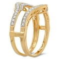 thumbnail image 2 of Dazzlingrock Collection 0.52 Carat (ctw) 14K White Diamond Ladies Wedding Enhancer Guard Ring 1/2 CT, Yellow Gold, Size 7.5, 2 of 4