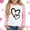 Pink, variant on ITSAME Long Sleeve Shirts For Girls, Heart Graphic Crewneck Casual Comfortable Pullover Top Pink 12-13T