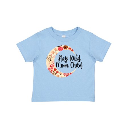 

Inktastic Baby Stay Wild Moon Child Crescent Moon with Flowers Gift Baby Girl T-Shirt