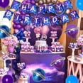 thumbnail image 2 of Kreatwow Galaxy Outer Space Theme Decoration Birthday Banner, 2 of 6