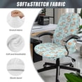 thumbnail image 5 of Renewold Easter Rabbit Eggs Floral Blue Office Chair Cover Removable Rotating Boss Chair Cover for Armrest Chairs Removable Swivel Chair Slipcover Stretchy Spandex Fabric Cover, L, 5 of 7