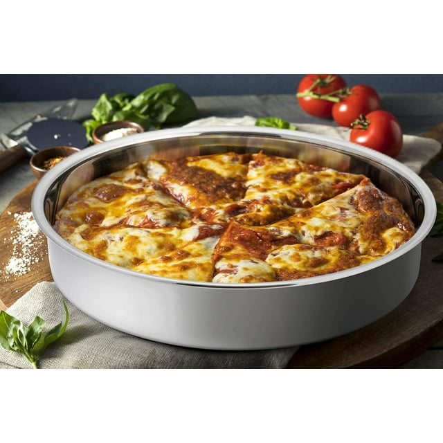 Juego de 3 moldes redondos para tartas, de acero inoxidable, con capa redonda para hornear pasteles, apto para horno/ollas/olla de presión, a prueba de fugas