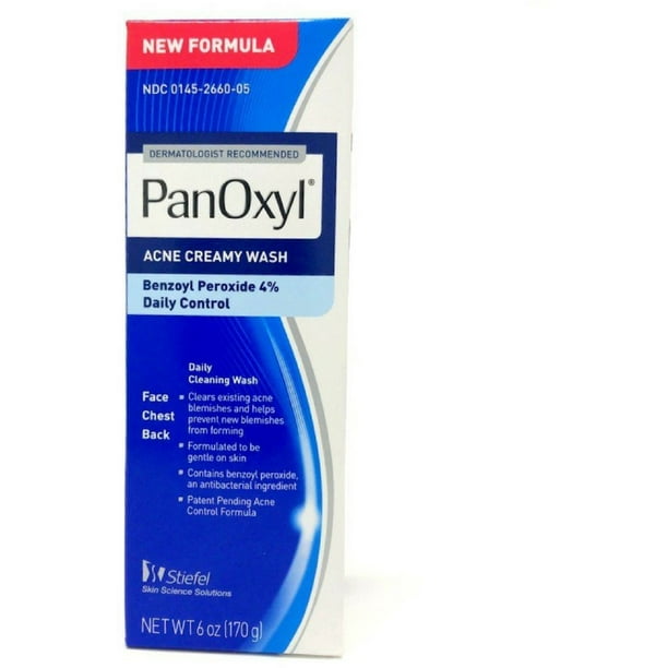 2 Pack Panoxyl 4 Acne Creamy Wash 4 Benzoyl Peroxide 6 Oz Walmart Com Walmart Com