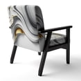 thumbnail image 5 of Designart "Abstract Geode Marble Waves Grey" Upholstered Modern & Contemporary Accent Chair and Abstract Arm Chair - Multiple Color & Pattern, 5 of 7