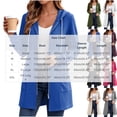 thumbnail image 3 of LEKWK Zip up Hoodie Women Lightweight Long Sleeve Athletic Jacket Drawstring Sweatshirt with Pockets Fall Winter Casual Outwear Blue XXL, 3 of 9
