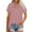 Pink, variant on YYDGH Womens Short Sleeve Zip Up Turtleneck Tops High Low Side Slit Polo Shirts Summer White S