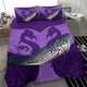 thumbnail image 1 of Juego de cama Maori Manaia Ballenas Dioses del Mar, Violeta, 1 of 6