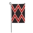 thumbnail image 1 of JSDART Red Abstract Chevron Pattern Argyle Basic Black Garden Flag Decorative Flag House Banner 28x40 inch, 1 of 1