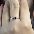 thumbnail image 2 of Navya Craft Garnet Round 925 Sterling Silver Handmade Women Statement Ring, Garnet Jewelry Size 8.0, 2 of 5