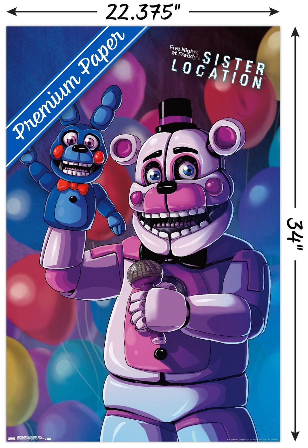 Five Nights at Freddy's: Sister Location - Funtime Freddy Wall Poster