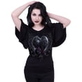 thumbnail image 2 of Raven Heart Boat Neck Bat Sleeve Top, size: Medium by Medieval Collectibles, 2 of 2
