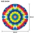 thumbnail image 6 of Colorful Rainbow Tie Dye Spiral Pattern Round Tablecloth 60"x60",Wrinkle Wipeable Table Cloth for Kitchen Dining Room Picnic Patio Party, 6 of 6