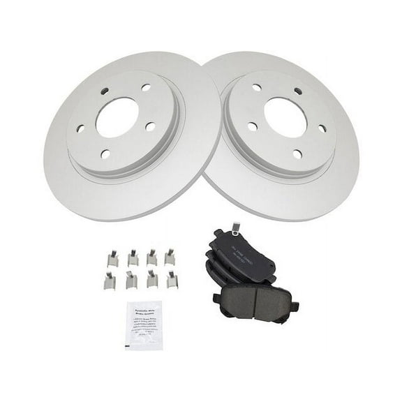 Rear Brake Pad and Rotor Kit - Compatible with 2009 - 2013 Dodge Journey 2010 2011 2012