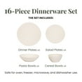 thumbnail image 3 of 16 Piece Ceramic Stoneware Dish Set | Modern Dinnerware in Black | 4 Place Settings, 3 of 8