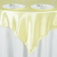 thumbnail image 3 of BalsaCircle 60" x 60" Yellow Square Satin Table Overlays Wedding Catering Linens Tablecloth, 3 of 6