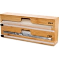 thumbnail image 5 of 2 in 1 Wrap Dispenser with Cutter and Labels, Plastic Wrap, Aluminum Foil and Wax Paper Dispenser for Kitchen Drawer, Bamboo Roll Organizer Holder, Compatible with 12" Roll, 5 of 6