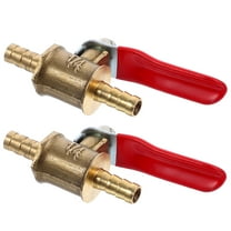 HEMOTON Copper Ball Valve for Water Pipe 180° Handle Red Hose Shut Off Valve Reusable 2pcs