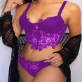 thumbnail image 3 of HUPOM Underwear Women Ladies Underwear Medium waist Comfort Waist Solid Shaping & Control Purple 2XL, 3 of 4
