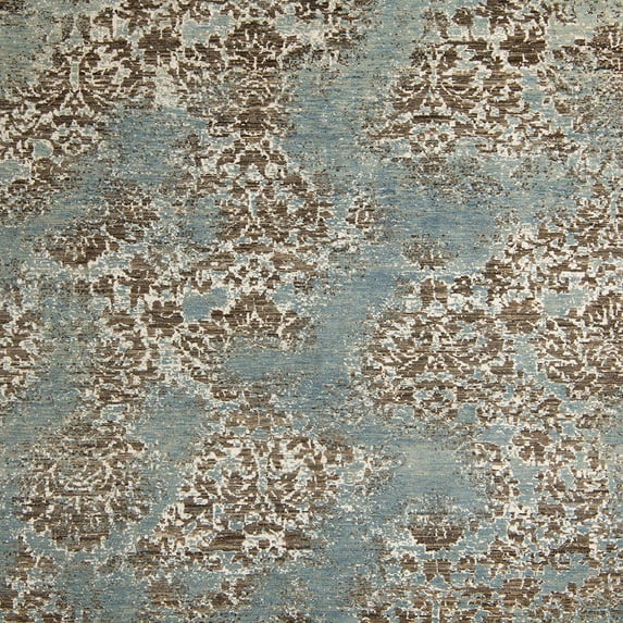 Ahgly Company Machine Washable Indoor Square Abstract Sage Green Area Rugs, 5' Square