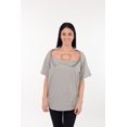 thumbnail image 2 of USBD Premium Port Access Chemo Tshirt Recovery Dual Access Tee Side Open Shirt Size: Medium, Color: Gray/Women, 2 of 6