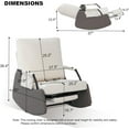 thumbnail image 2 of Zzistar Rocking Recliner Chair with Footrest - Soft Fabric Upholstered Glider Chair for Nursery, Modern Foldable Living Room Armchair, Bedroom Rocker with 3-Level Adjustable Backrest & Side Pockets, 2 of 7