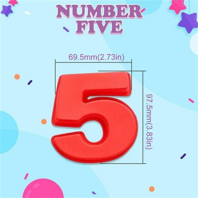 Agiferg Birthday Number Silicone Cake Mould Pizza Pan Baking Cake Bread Kitchen DIY Mould
