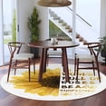 thumbnail image 3 of Yellow Sunflower Round Area Rug 6Ft Washable Circle Rugs for Bathroom Office, Floral Rustic White Quotes Non-Slip Carpet Floor Mats Indoor Outdoor Carpet Runner Aesthetic Home Decor, 3 of 8