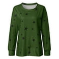 thumbnail image 2 of Pntutb Ladies Clothes,Womens O-Neck Star Print Patchwork Tops Blouses Sweatshirt, 2 of 5