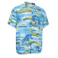 thumbnail image 1 of Camiseta de vacaciones para hombre BLESIY Camisas estampadas Top Azul amarillo M, 1 of 8