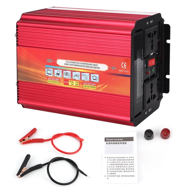 Inversor de corriente LCD de 2000 W Jadeshay convertidor de CC A CA para hogar y coche