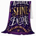 thumbnail image 2 of Theatrical Motivational Stage Draped Artwork, Dramatic Artistic Scene, Warm Flannel Blanket for Home Library and Reading Nook, Art Lovers Housewarming Gift, Artistic Home Decor, 2 of 9
