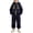 Navy, variant on Girls Long Sleeve Pullover Tracksuit Kids 2 Piece Outfits Cute Zip Up Jacket Sweatsuit Set Long Sleeve Pullover Hoodie Wide Leg Sweatpant Fall Tracksuit Sets