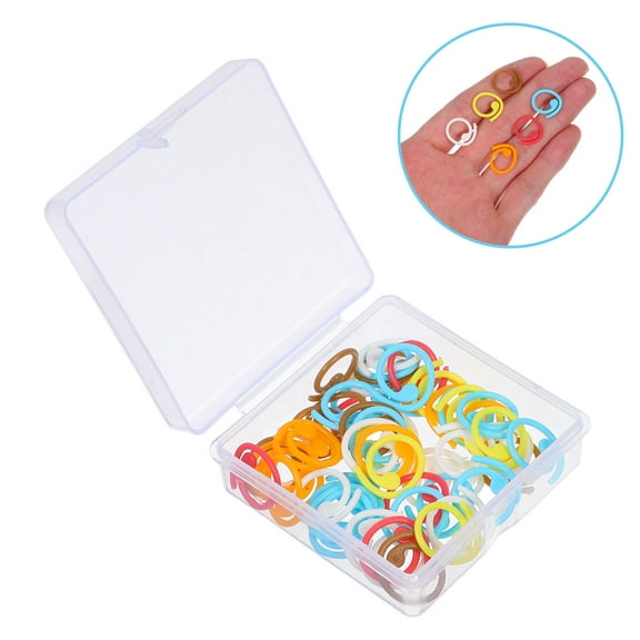 ETHZZLE 60Pcs Crochet Markers Clips Spiral Design Assorted Color Stitch Markers for Knitting Sweaters and Scarves