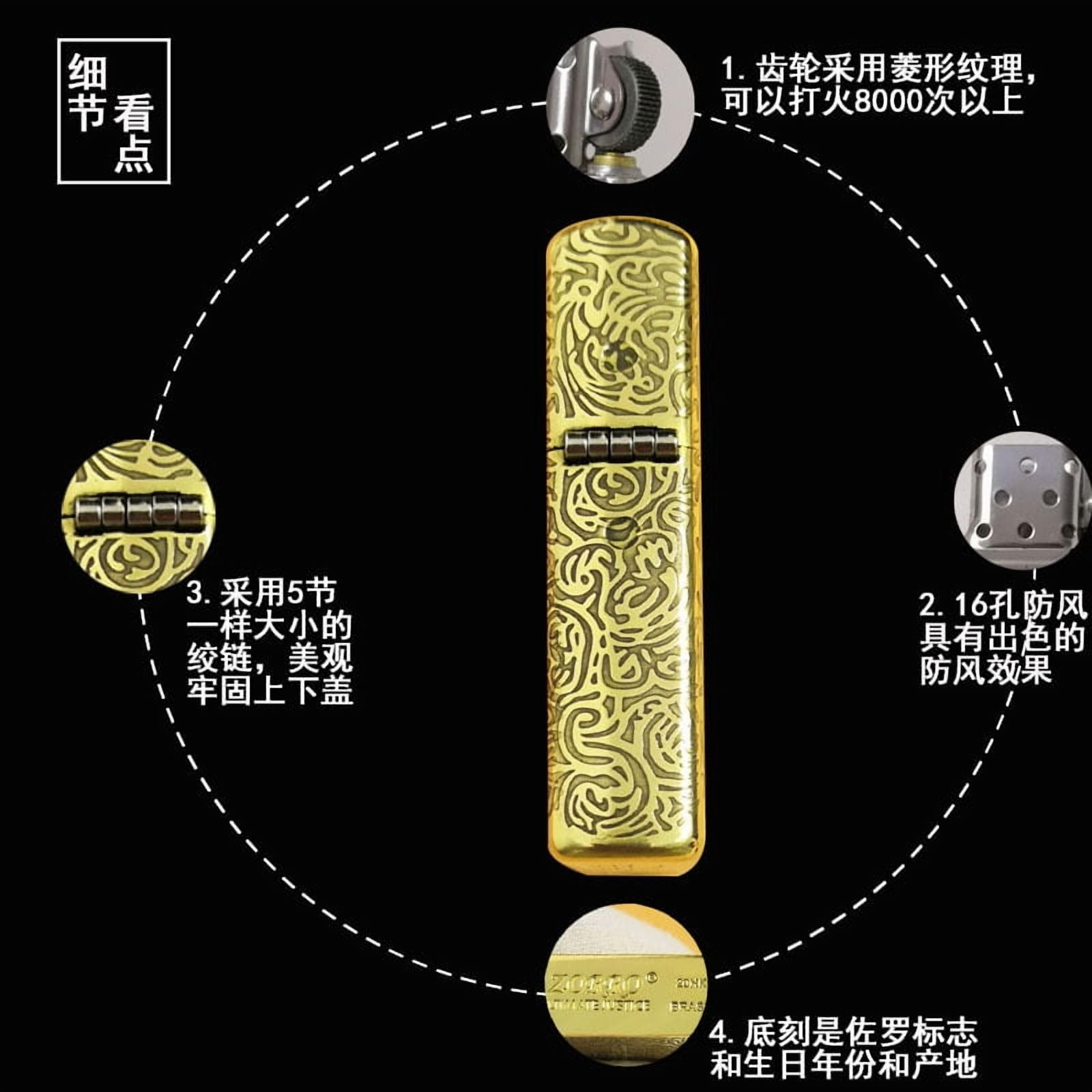 Bbsisgo Kerosene lighters, Candle lighters, Gift lighters for men and women(Without fuel),镶嵌圣徒康