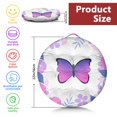 thumbnail image 5 of Round Meditation Cushion, 22" Dutch Velvet Floor Pillow with PP Cotton Filling for Yoga, Zen, Reading, and Floor Seating, Spring Butterfly Print, 5 of 5