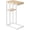 White + Natural, variant on Foldable End Table, C Shaped Side Table with Storage Shelf, Small Snack Table Suitable for Living Room Bedroom Small Spaces, Easy Assembly, Black