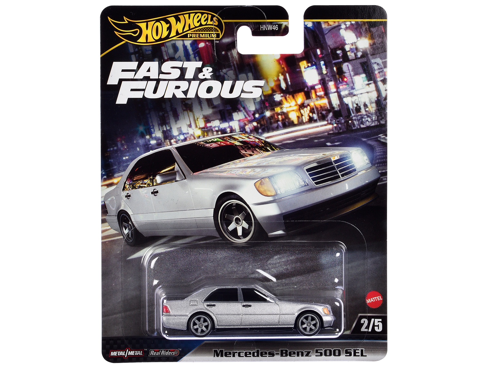 "Fast & Furious" 2023 5 piece Set G Diecast Model Cars by Hot Wheels