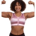 thumbnail image 1 of ENELL Sujetador deportivo de alto impacto y cobertura total para mujer (100) (US Numeric 1 Regular Regular Hope Pink), 1 of 1